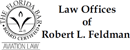 Law Offices of Robert L. Feldman logo in grayscale.